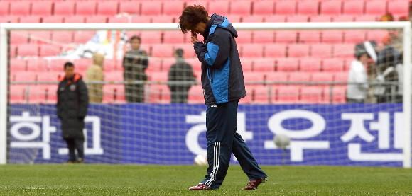 눈물 흘리는 유상철