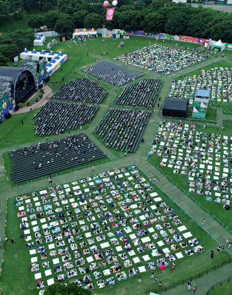 올림픽 공원 들어찬 관객들