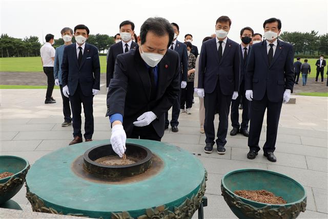 제주 찾은 정세균 전 총리