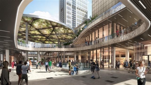 축구장 1.7배 크기인 1만 2800m²(약 3900평) 규모의 1층에는 해외명품 브랜드 30여개가 들어설 예정이다.<br>롯데백화점 제공