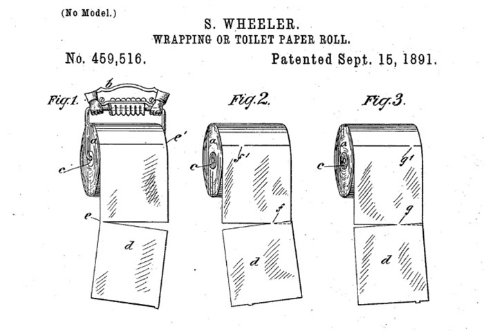 휠러의 두루마리 특허 도안.