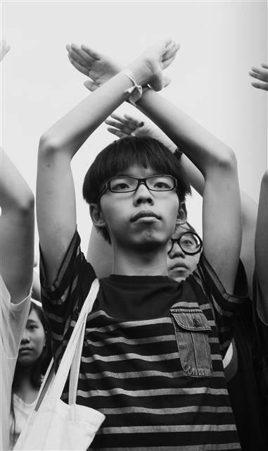 홍콩 우산혁명 상징 조슈아 웡