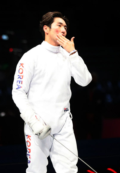 [올림픽] 박상영, 얼굴 상처