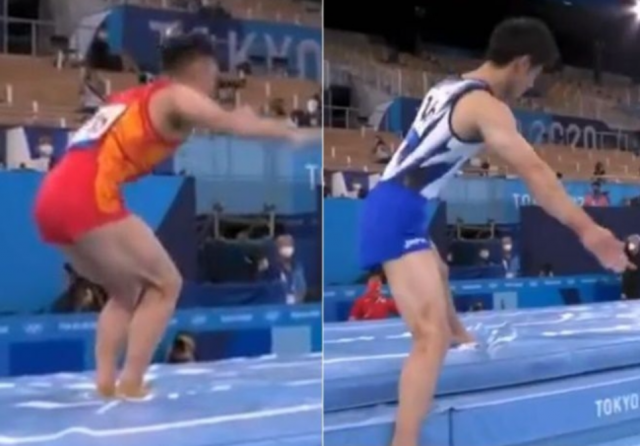 도쿄올림픽 남자 체조 개인종합 경기 결과를 두고 중국과 일본 네티즌이 충돌하고 있다. 트위터 캡처