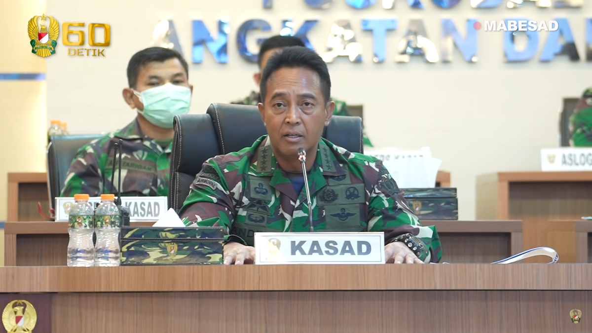 안디카 페르카사 인도네시아 육군 참모총장.  인도네시아 육군 유튜브