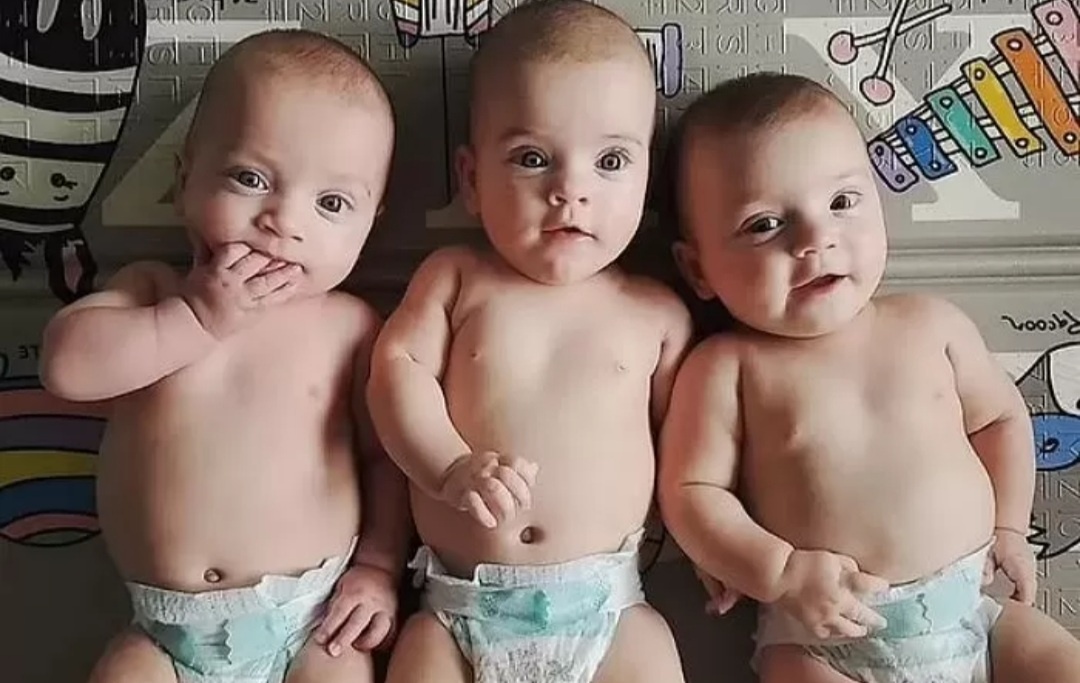 세쌍둥이를 낳은 엄마가 엄청난 양의 모유를 유축해 화제다. 사진은 건강해진 아기들. 니나 뒤프렌 인스타그램 캡처