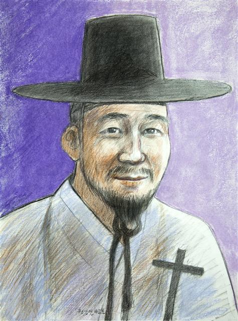 한국천주교 주교회의가 2014년 제작한 권상연 초상화. 천주교 주교회의 제공