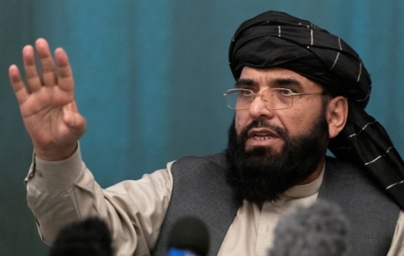 탈레반 정치국 대변인 수하일 샤힌. 로이터 뉴스1