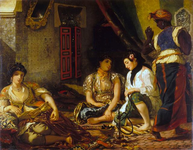 외젠 들라크루아 ‘알제의 여인들’, 1834년 (180×229㎝, 루브르미술관, 프랑스 파리)