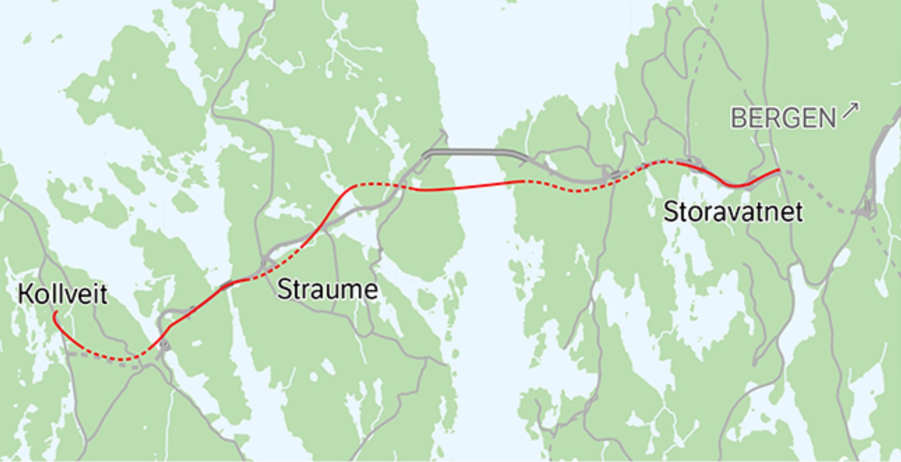 노르웨이 공공도로청(NPRA)에서 발주한 ‘555번 소트라 고속국도 사업’위치도. SK에코플랜트 제공