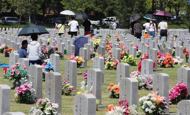 추석 앞두고 미리 성묘