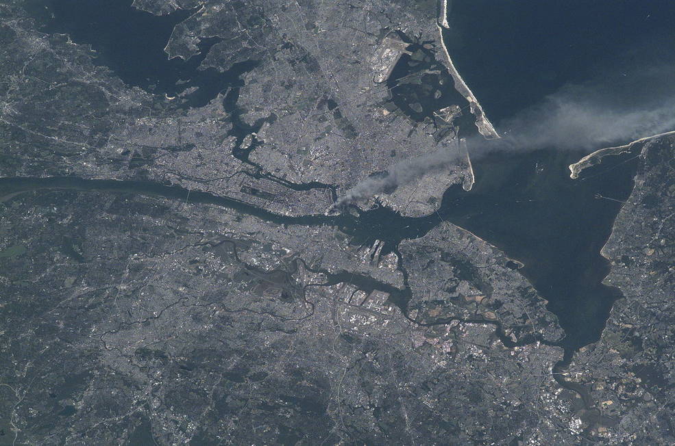 9·11 테러 당시 ISS가 촬영한 뉴욕의 모습