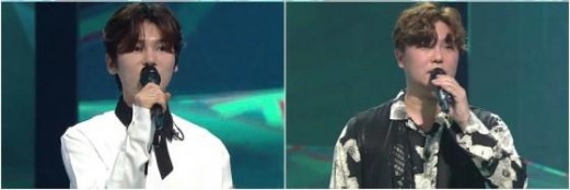 JTBC ‘풍류대장-힙한 소리꾼들의 전쟁’에 출연한 김준수(왼쪽)과 고영열. JTBC 제공