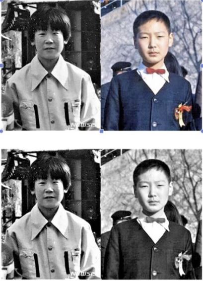 이재명(왼쪽) 경기지사와 윤석열 전 검찰총장의 어린 시절 사진. 출처:김주대 페이스북