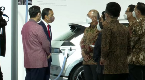 현대차 정의선 회장과 조코위 인니 대통령