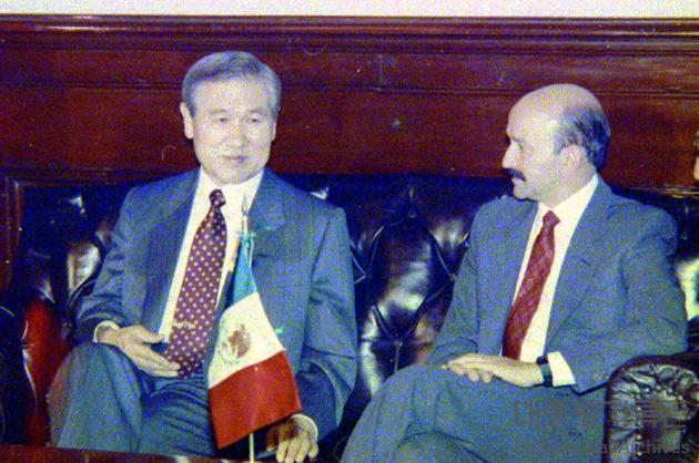 1991년 멕시코 단독회담 하는 노태우 전 대통령