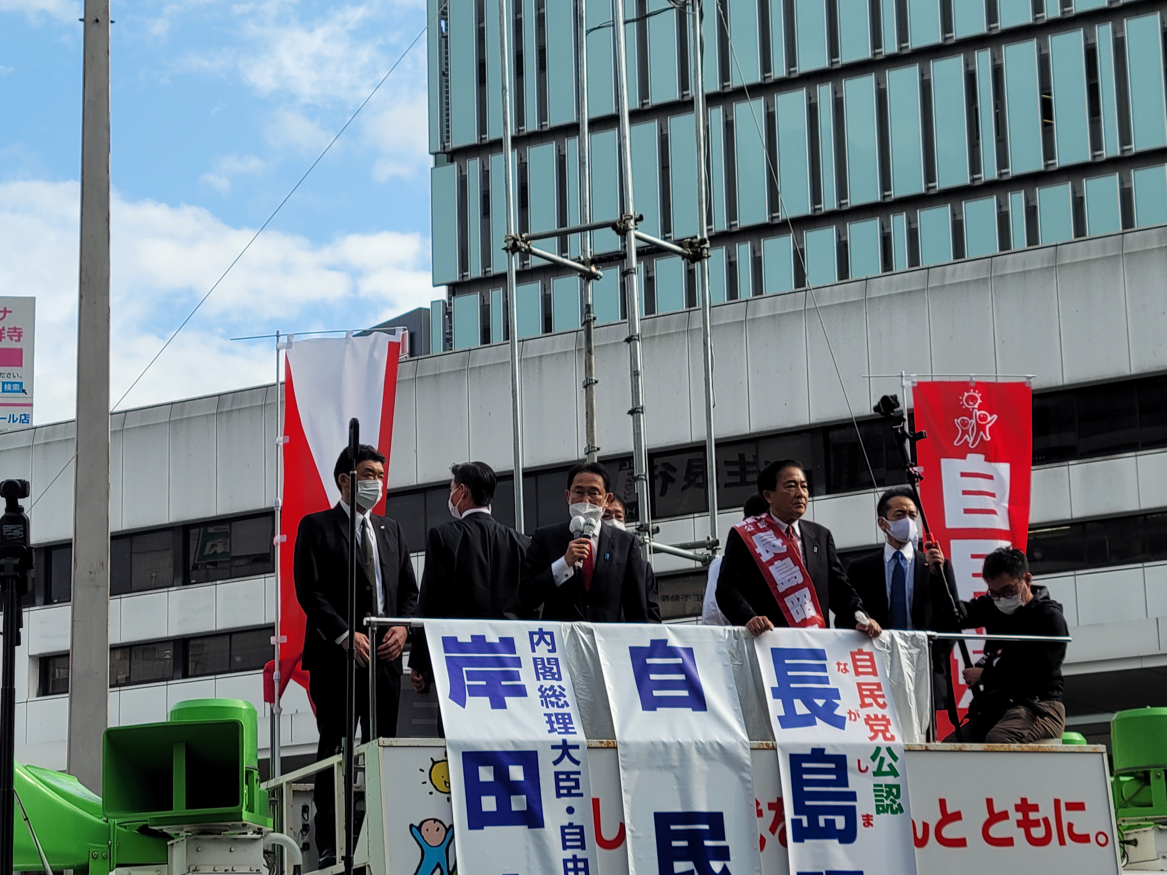 지지 연설하는 기시다 일본 총리