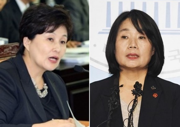 전여옥 전 새누리당(국민의힘 전신) 의원 vs 윤미향 무소속 의원. 연합뉴스