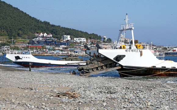 카페리호에서 나오는 전차