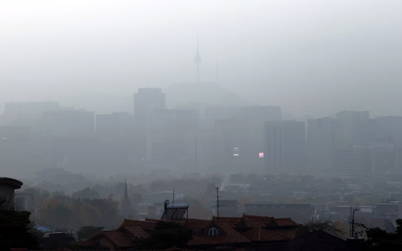 서울, 초미세먼지 ‘나쁨’