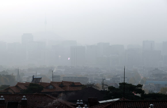 서울, 초미세먼지 ‘나쁨’