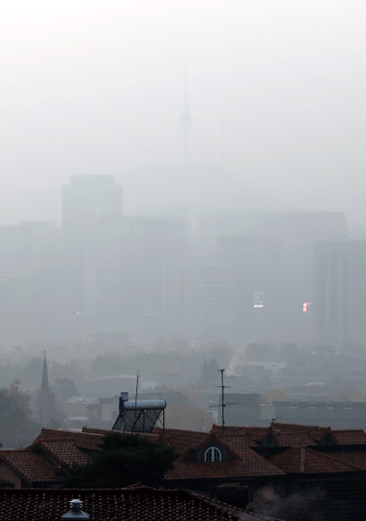 서울, 초미세먼지 ‘나쁨’