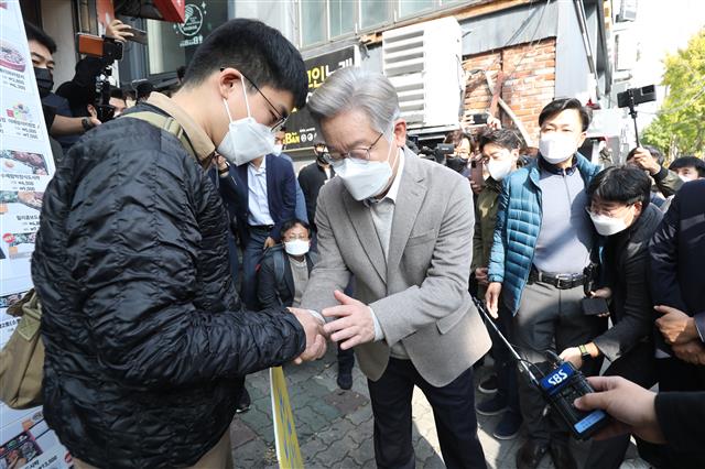 이재명, 대구 청년 백명수씨와 만남