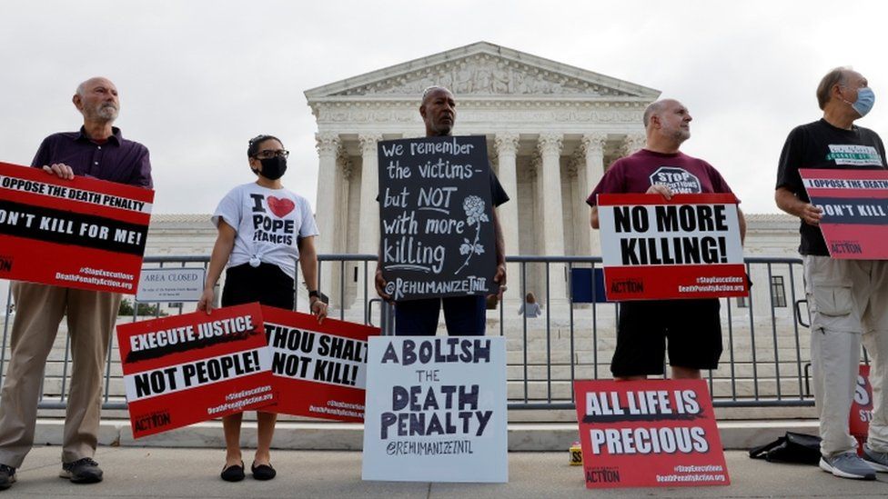 사형제 반대하는 미국 시위대. 로이터 자료사진