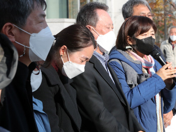 무죄 선고를 규탄하는 기자회견