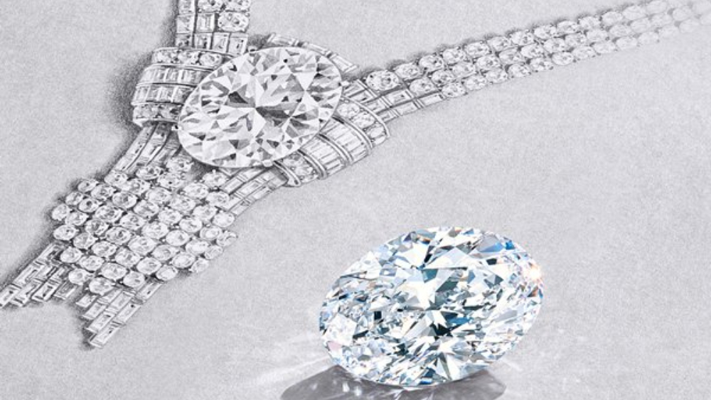 티파니가 22일(현지시간) 아랍에미리트 두바이에서 공개한 ‘세계박람회 목걸이’(World Fair Necklace)에 사용된 엠파이어 다이아몬드. 2021.11.23.  티파니앤코