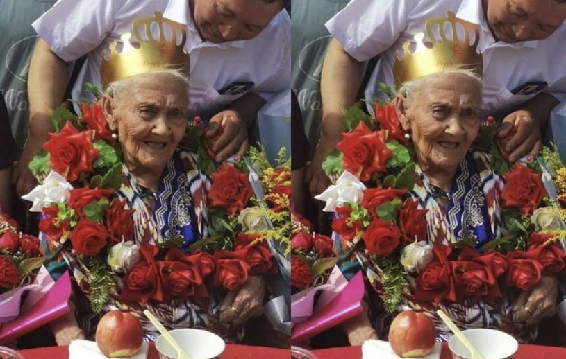 알리미한 세이티 할머니의 134세 생일파티 모습. 위챗