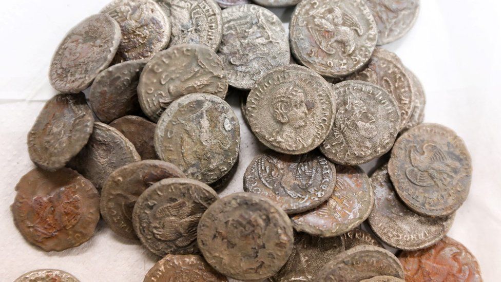 3세기 중반 로마 동전들. 카이사에라 EPA 연합뉴스