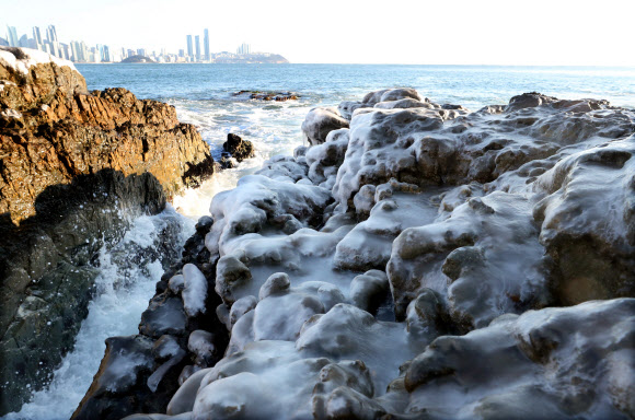 부산 아침 영하 강추위
