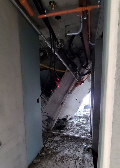 화정아이파크 붕괴사고 현장 내부 모습