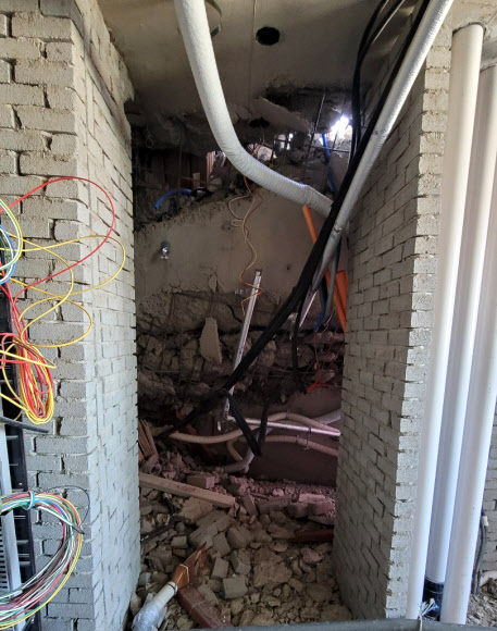 화정아이파크 붕괴사고 현장 내부 모습