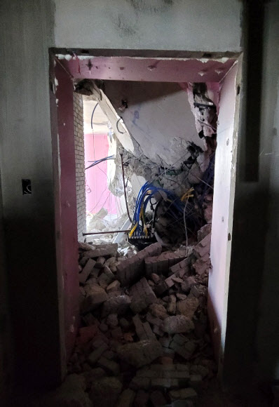 화정아이파크 붕괴사고 현장 내부 모습