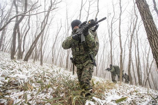 침투 및 특수정찰 훈련하는 육군 특전사