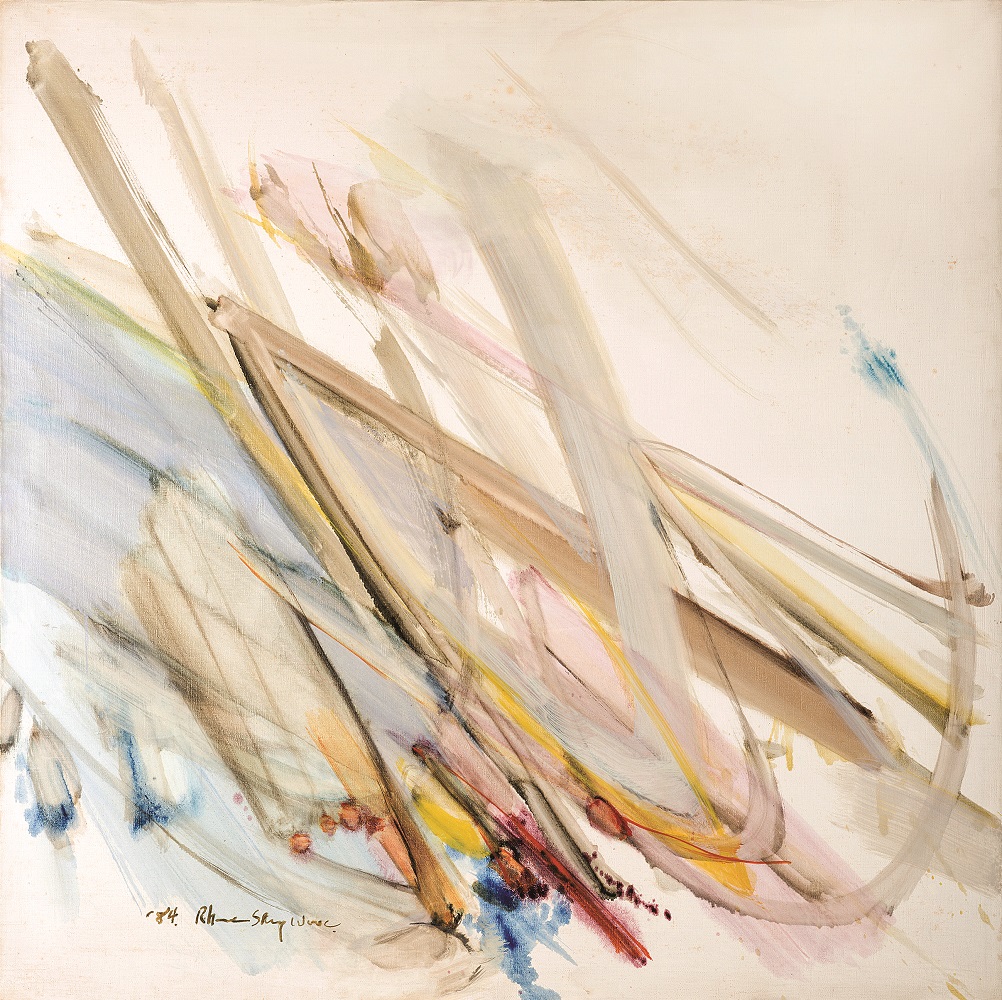 이상욱, 봄-B (Spring-B), 1984, 캔버스에 유채, 100x100cm (frame 102.5x102.5cm). 학고재갤러리 제공