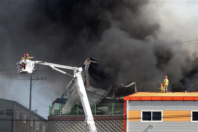 경북 칠곡군 비닐공장 화재
