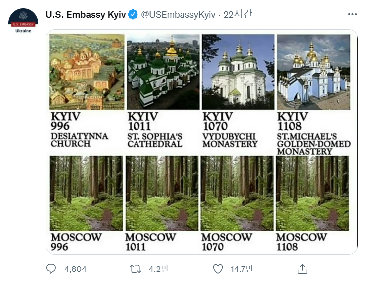 우크라이나 주재 미국대사관 트위터 캡처