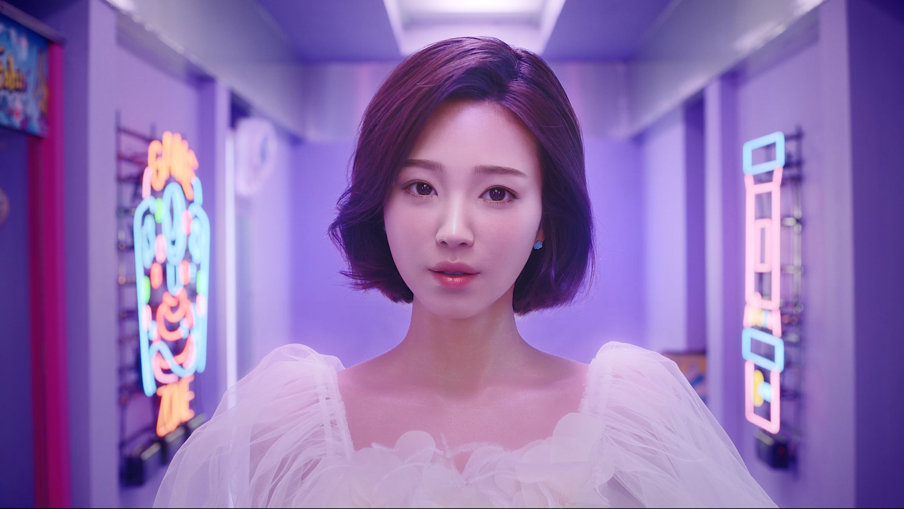 2019년 VR 게임 ‘포커스 온 유’에서 여자주인공 역을 맡으며 데뷔한 ‘버추얼 휴먼’ 한유아는 가수 데뷔를 앞두고 있다. CJ ENM 제공