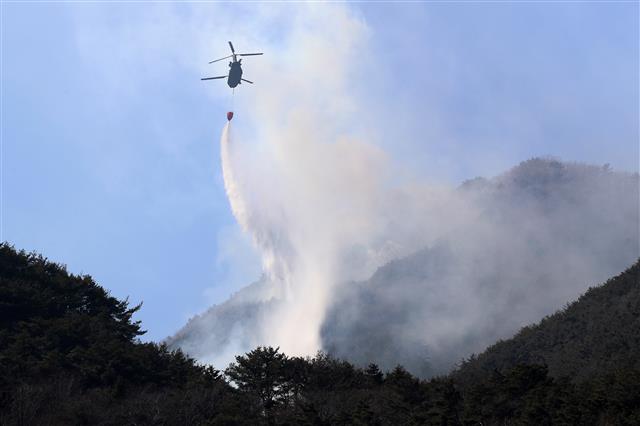대구 달성군 주암산 산불 닷새째 이어져