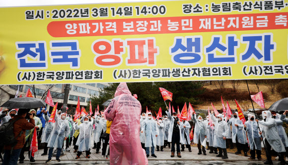 “양파 최저 생산비 보장하라!”