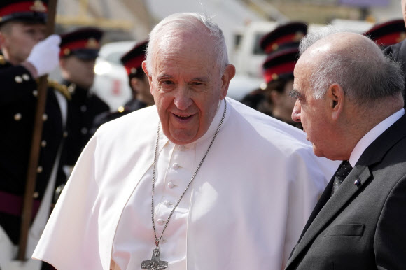 몰타에 방문한 프란치스코 교황