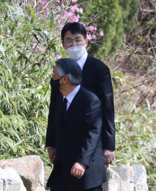 故 조양호 전 한진그룹 회장 3주기 추모 행사에 참석한 조원태 회장