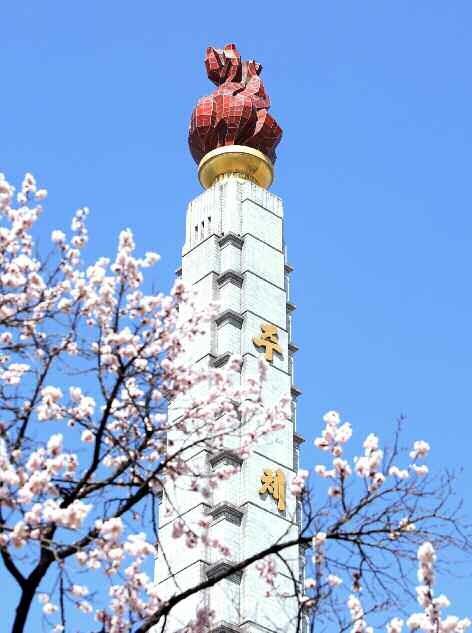 평양 거리 곳곳에 봄꽃…“수도에 펼쳐진 꽃바다”