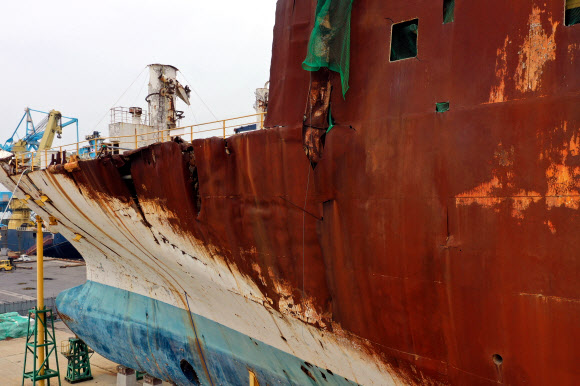 8년의 흔적 간직한 세월호