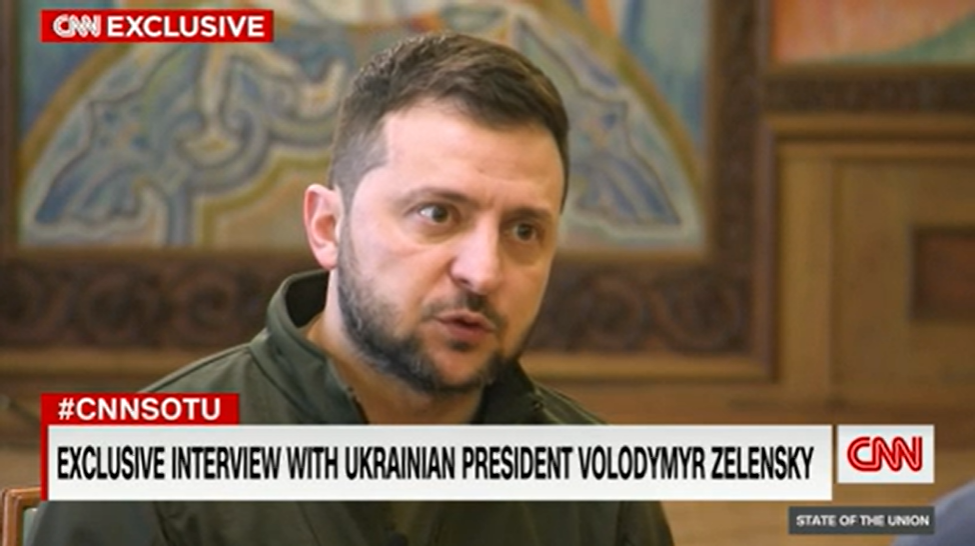 볼로디미르 젤렌스키 우크라이나 대통령. CNN 홈페이지 캡처