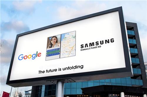 구글과 삼성전자가 함께 진행한 옥외광고