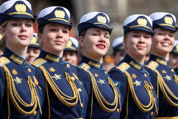 모스크바 전승절 퍼레이드 드레스 리허설